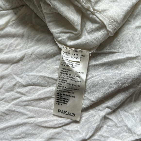 Free People Indigo Dreams Tunic - Cream and Tan Crochet Embroidered Medium M - Picture 8 of 9